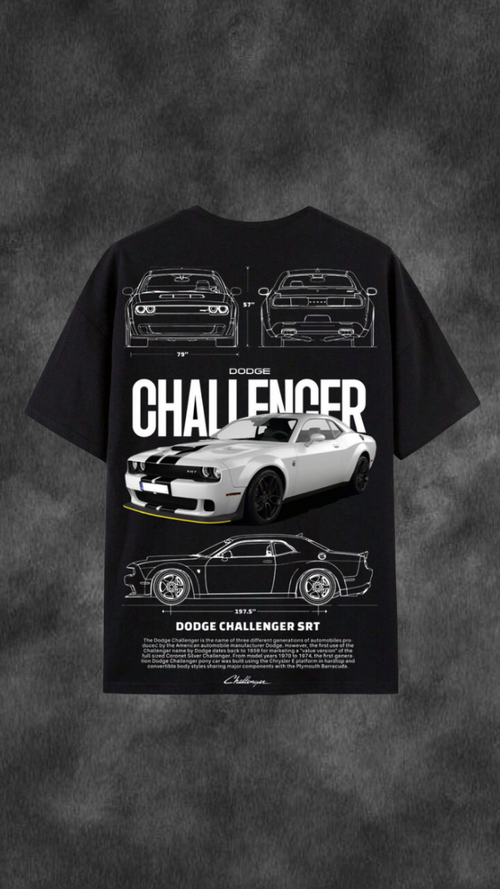 Drive Power Dodge Graphic Oversized T-Shirt