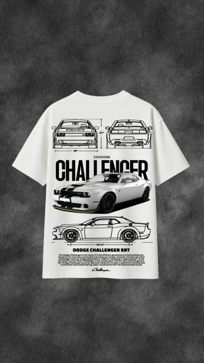 Drive Power Dodge Graphic Oversized T-Shirt