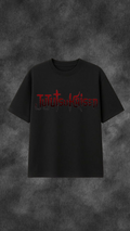 Blood Red Anime Style Oversized T-Shirt