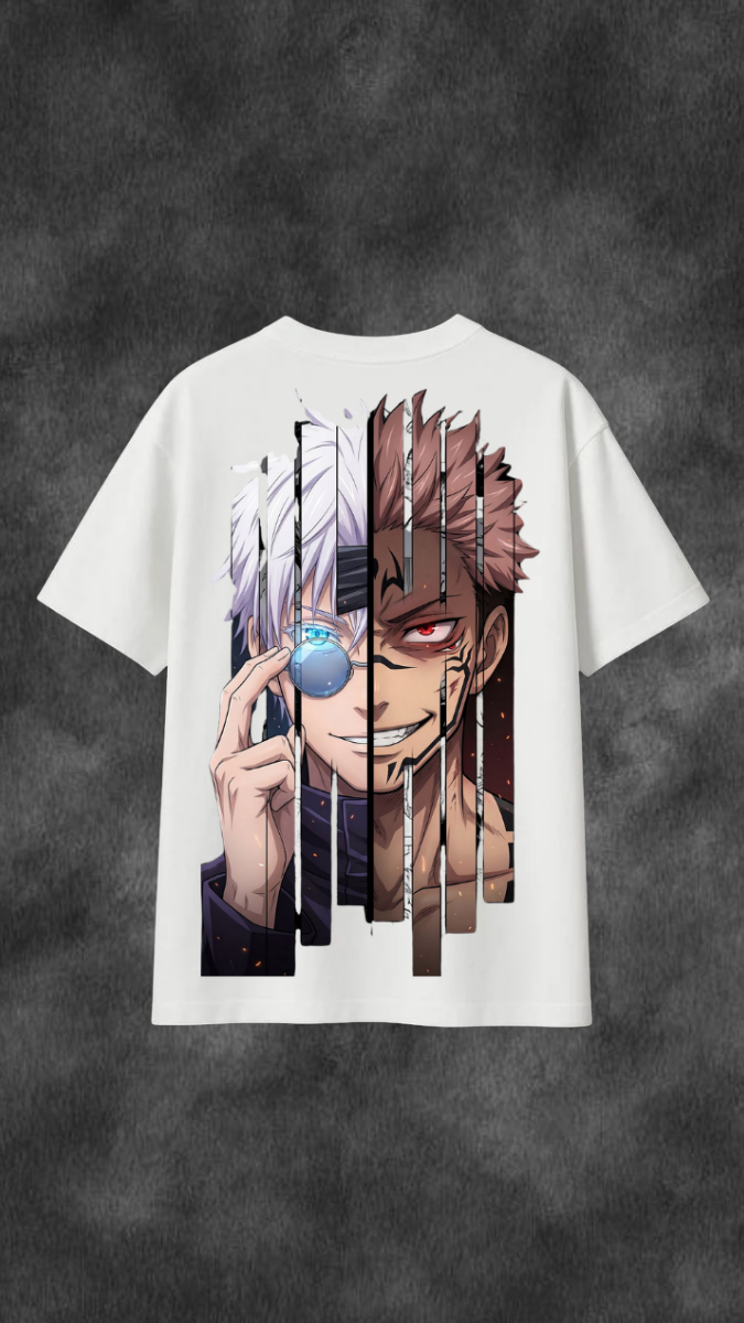 Blood Red Anime Style Oversized T-Shirt